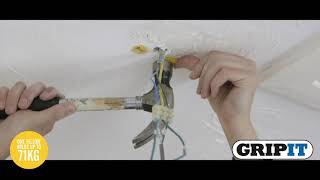 Gripit Yellow  Fixing Ceiling Lights to Plasterboard [upl. by Apollus]