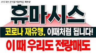 휴마시스 코로나 재유행중입니다 진단키트가격 상승중 이때처럼 될거고 우리는 그럼 이때 전량매도 휴마시스분석 [upl. by Rramo]