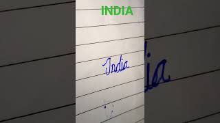 India name written style notebook very clearly written style viral india subscribe shortvideo [upl. by Arlette]