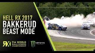 Hell RX  Bakkerud in BEASTMODE  World Rallycross Norway 2017 [upl. by Nieberg]