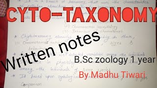 Cytotaxonomy  BSc zoology 1 year   Neet one shot video By Madhu Tiwari [upl. by Eustasius]