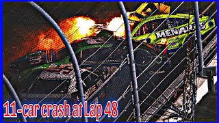 Watch🔴 Ryan Blaneys car catches fire in massive crash at Daytona Duel  Ryan Blaney wreck Daytona [upl. by Aenert463]