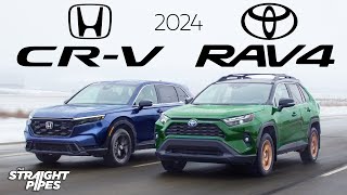 2024 Honda CRV vs Toyota RAV4 Review  BEST SELLERS [upl. by Trask295]