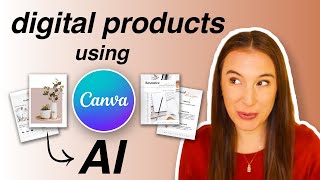 How to create digital products to sell online using Canva AI tools 💸 [upl. by Ennazus]