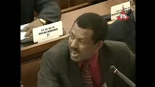 Ethiopian Opposition Leader and Former MP Lidetu Ayalew grilling PM Meles Zenawi in Parliament [upl. by Farrington946]