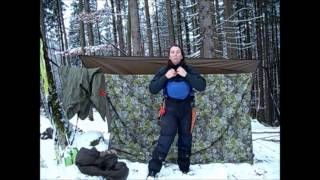 Alpine Winter Hammock  The solo girly bushcraft way [upl. by Pliam305]