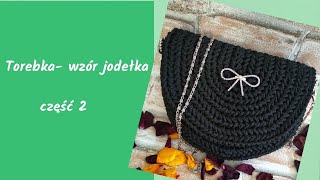 Torebka ze sznurka poliestrowego wzorem w jodełkę część 2 [upl. by Ogram]