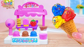 Rainbow Ice Cream Ideas🍂Freeze Miniature Rainbow Ice Cream Making Cake Decorating Ideas🍂Sweet Baking [upl. by Meg]