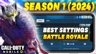 The MOST BALANCED SETTINGS For Battle Royale  COD Mobile  Season 1 BEST SENSITIVITY For BR 2024 [upl. by Dranel]