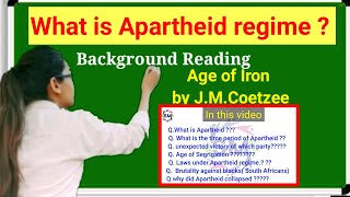 Apartheid Period Background reading for the novel quotAge of Ironquot by JMCoetzee [upl. by Filiano]