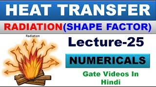 RADIATION  HEAT TRANSFER  LECTURE25  SHAPE FACTOR  NUMERICAL  GATE LECTURES IN HINDI [upl. by Orat]