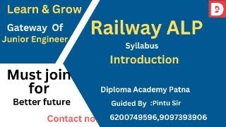 RAILWAY ALP SYLLABUS INTRODUCTION  DIPLOMA ACADEMY PATNA [upl. by Sam]