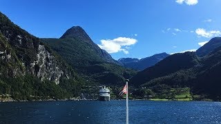 Geirangerfjord  Ferry ride to Geiranger  Norway [upl. by Anen]