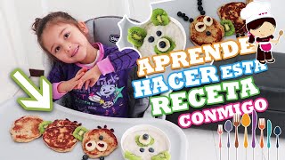 RECETA DE PANCAKES Y AVENA PARA NIÑOS ft Colombiana en Ruta [upl. by Dlarrej]