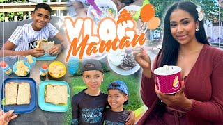 🍦VLOG MAMAN💕une journée d’été avec nous ☀️ vacances scolaires avec des enfant mise en place ULAHAIR [upl. by Yrrum]