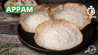 Appam Recipe  How to make Appam without Yeast  Kerala Appam  Appam Batter Recipe  Cookd [upl. by Atteynek420]