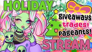 HUGE HOLIDAY STREAM in ROYALE HIGH GIVEAWAYS TRADING amp PAGEANTS Royale High Glitterfrost 2023 [upl. by Nyllek]