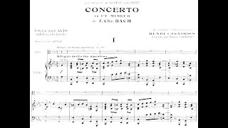 Viola Concerto in the Style of JC Bach in C Minor By Henri Casadesus with Score [upl. by Leipzig807]