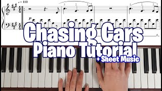 Chasing Cars Piano Tutorial with Sheet Music SNOW PATROL [upl. by Washington745]