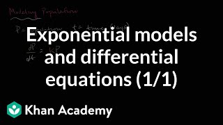 Modeling population with simple differential equation  Khan Academy [upl. by Vikki]