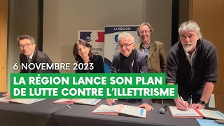 La Région lance son plan de lutte contre lillettrisme [upl. by Aryas]