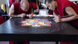 Tibetan Monks Create Sand Mandala at Clark College in Vancouver WA [upl. by Askwith]