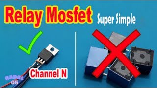 Mosfet Relay Mosfet saklar Channel N Ide Kreatif Diy IRFZ44 [upl. by Terza915]