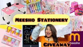 Meesho Stationery😍Office College Affordable Giveaway🫶 [upl. by Linskey]