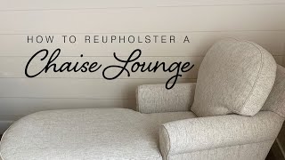 How to Reupholster a Chaise Lounge [upl. by Nallac]