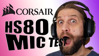 Corsair HS80 RGB Wireless Mic test and Review [upl. by Siramad]