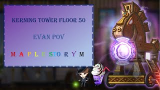 Maplestory M Kerning Tower Floor 50  Can Evan clear it without any buff pots [upl. by Donegan545]