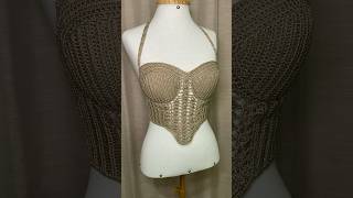 Corset de Crochê  Corselet em Crochet  Cropped Top em Crochê Passo a Passo crochet moda [upl. by Enrev]