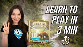 How To Play Trekking The National Parks Quick Board Game Rules [upl. by Noiramaj]