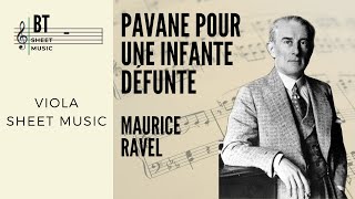 Maurice Ravel  Pavane pour une Infante Défunte  Viola Sheet Music [upl. by Ahsyen190]