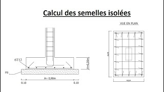 Calcul des semelles isolées dimensions et ferraillage [upl. by Betsey873]