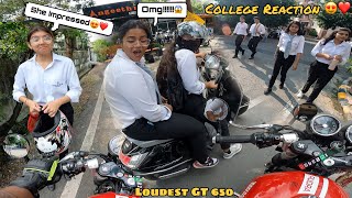 First Day in College With Loud Superbike  gt 650  Kawasaki z900  Public Reaction [upl. by Eatnoid]