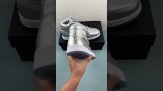 Nike Air Jordan 1 High Golf NRG Gift Giving Metallic Silver FD6815001 Basketball Shoes [upl. by Bertram]