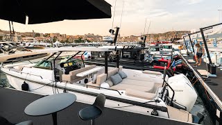 Axopar 37 SunTop Mediterrana Edition  Cannes Yachting Festival [upl. by Nemra520]