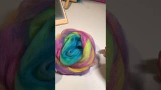 Blending fibers on a blending board to make roving tourdefleece2024 fiberarts [upl. by Iduj]