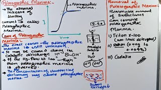 Polarography  Polarographic Maxima  Cause and removal of polarographic Maxima [upl. by Partridge]