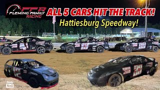 Team FFR brings all 5 race cars to Hattiesburg Speedway [upl. by Aimahc]