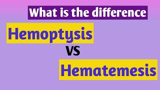 Hemoptysis vs Hematemesis  Blood in Sputum VS Blood in Vomit englishहिंदी [upl. by Kosiur]