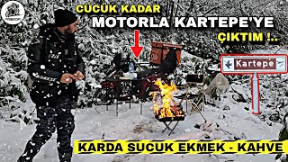 ZORLU KARTEPE MACERASI  KARDA SUCUK EKMEK amp KAR SUYU İLE KAHVE  DDD BAŞKANI İŞ BAŞINDA [upl. by Hannad477]