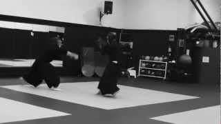 Ishiyamaryū Kenjutsu Gekken Sparring with Nihonzashi Padded Katana [upl. by Einnil]