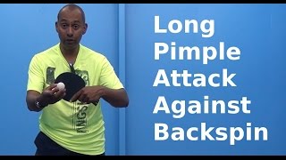 Long Pimple Attack Against Backspin  PingSkills  Table Tennis [upl. by Romona450]