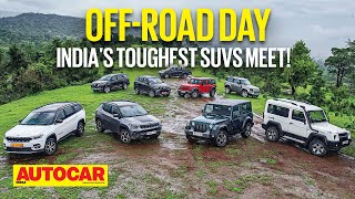 OffRoad Day 2022 ft Scorpio N Thar Gurkha Fortuner Meridian amp more  Autocar India Mobil [upl. by Lerraj]