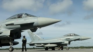 NATO Air Policing Deutsche Eurofighter fliegen im Baltikum [upl. by Aidile]