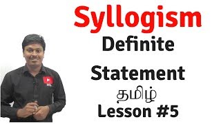 SYLLOGISM LESSON5TAMIL Definite Statement [upl. by Ranzini]