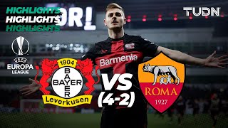 HIGHLIGHTS  Bayer Leverkusen 4222 Roma  UEFA Europa League 202324  Semis  TUDN [upl. by Junius]