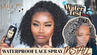 FINALLY A CHEAP WATERPROOF LACE SPRAY ✨WHATS TEA SIS ✨ Water Test  Laurasia Andrea Myfirstwig [upl. by Paulina407]